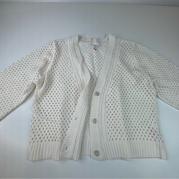 No Boundaries Mesh Cardigan Ivory Size XXXL - Picture 4 of 12
